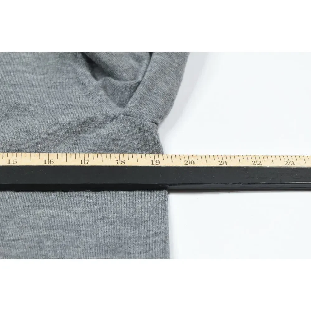 Banana Republic Merino Wool Mock Neck Sweater Mens Large Gray Long Sleeve Slim